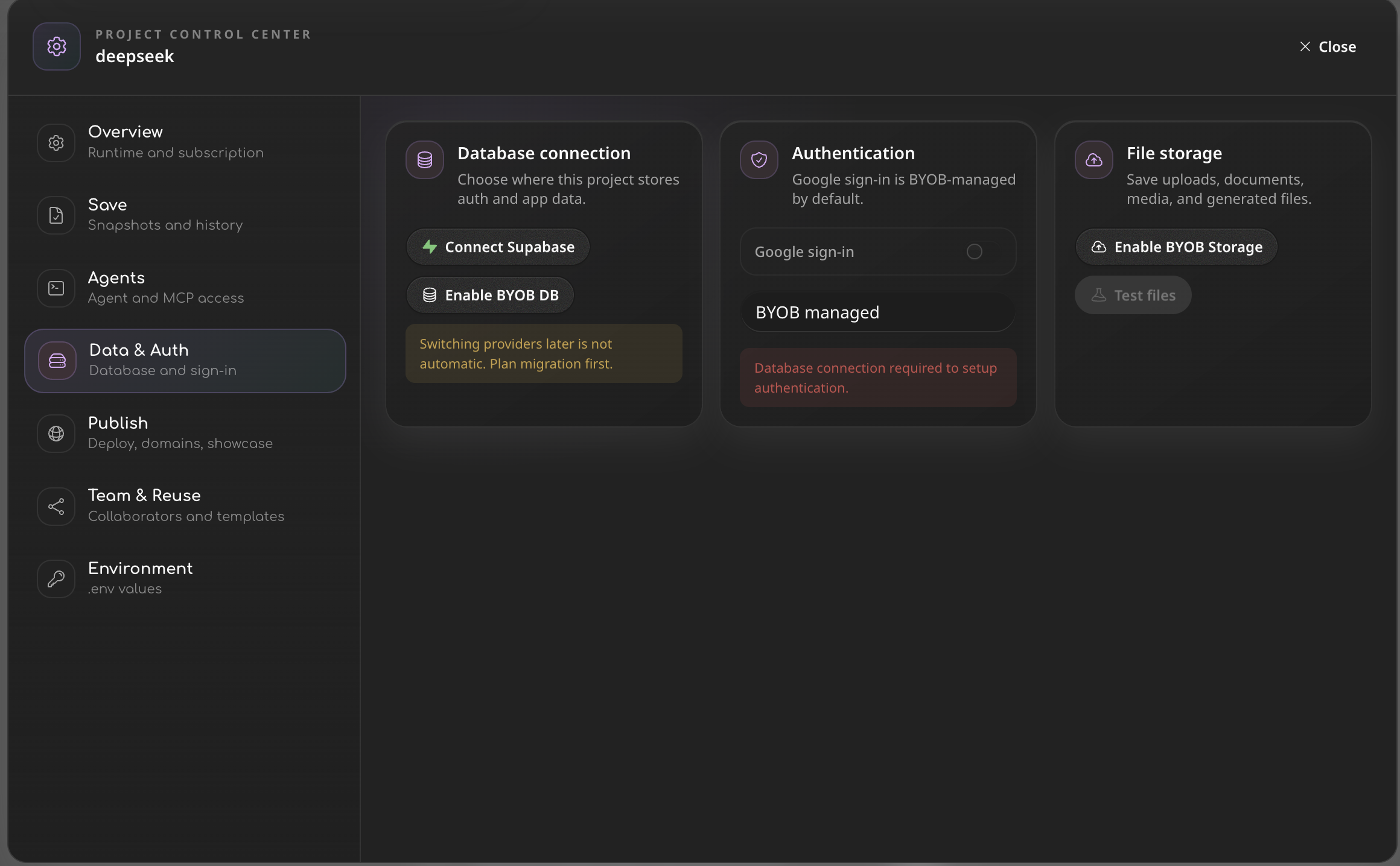 Authentication Toggle