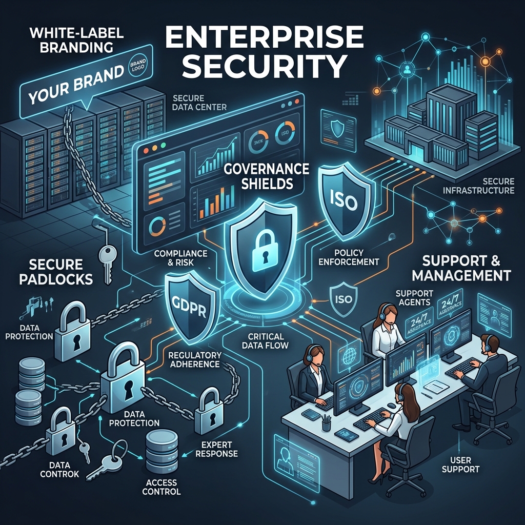 Enterprise BYOB: White-Label, SSO, Governance, and SLA
