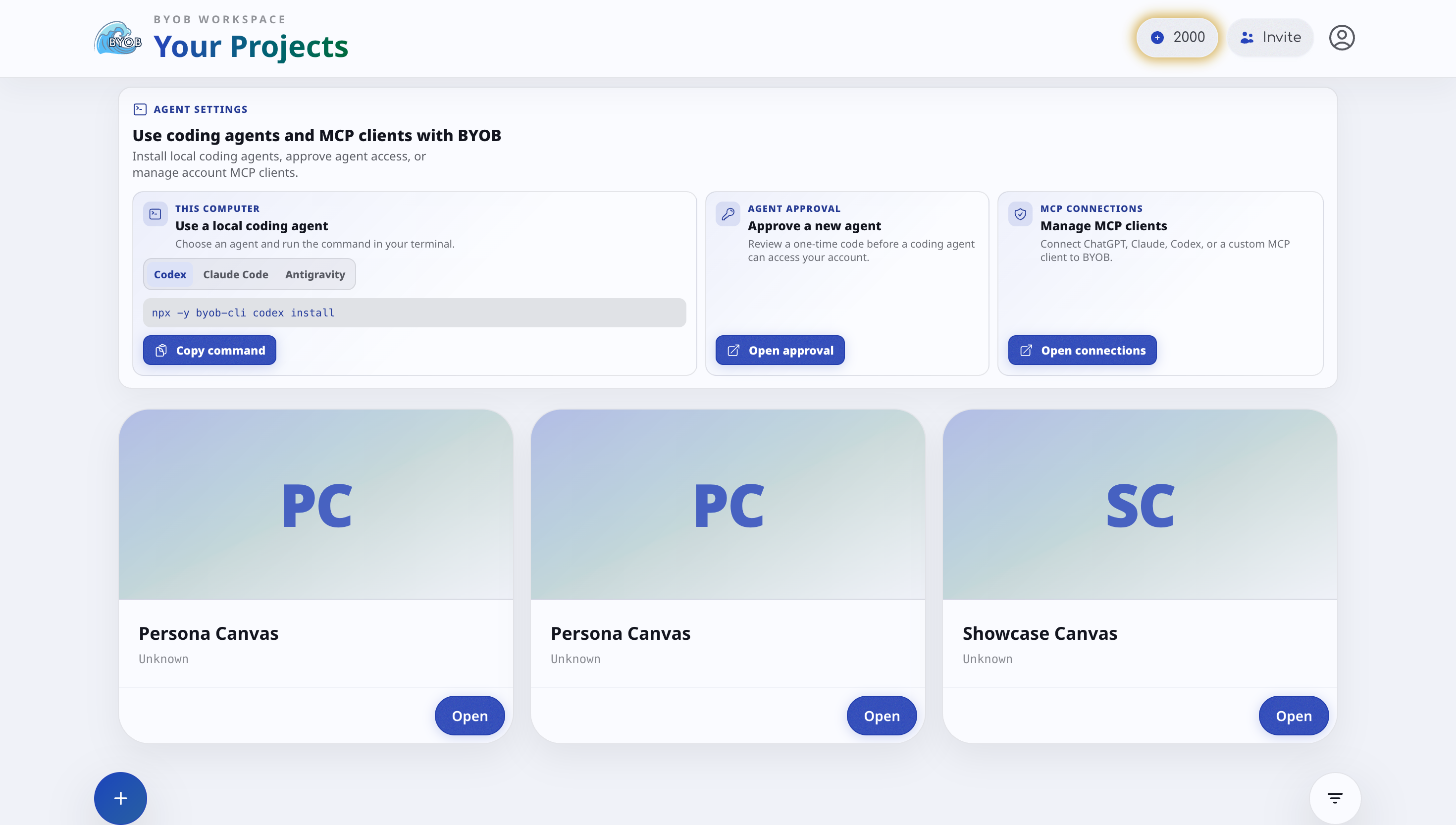 BYOB Dashboard Overview