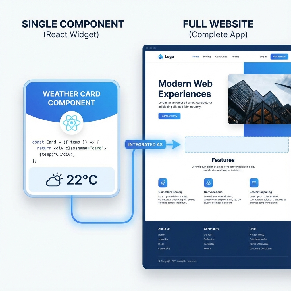 Screenshot of BYOB's live preview where the entire app acts as one unit