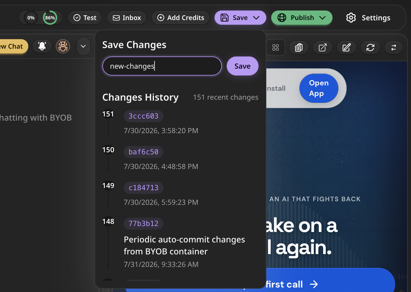 Creating a Commit