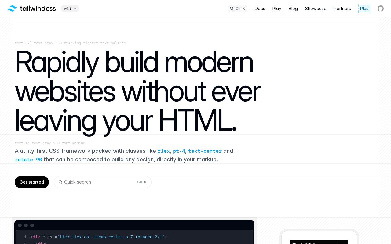 Tailwind CSS website