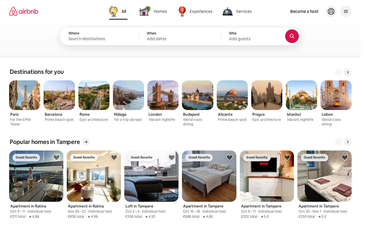 Airbnb website