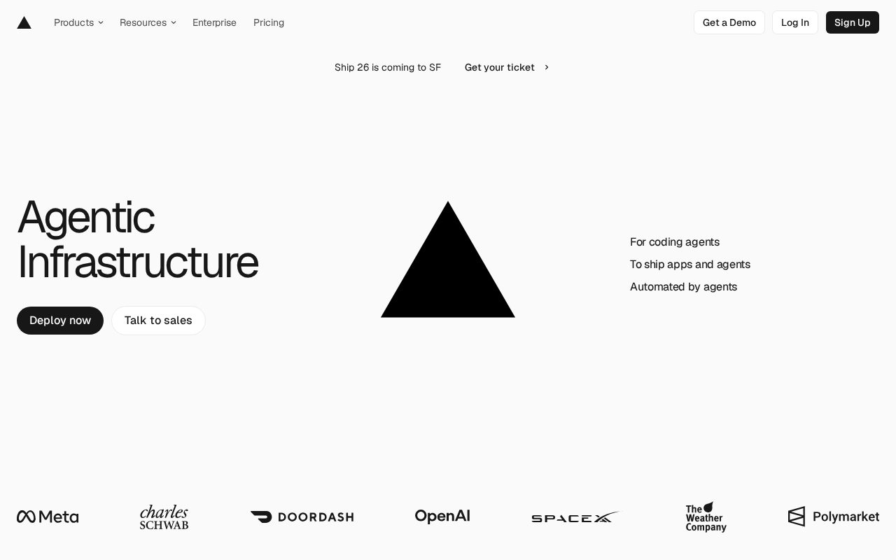 Vercel website