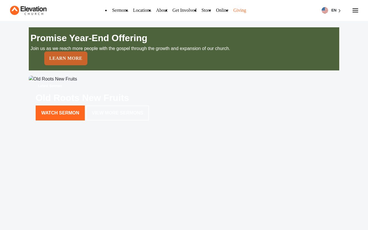 Elevation Church website