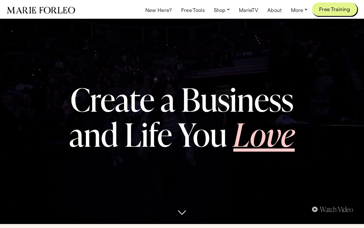 Marie Forleo website