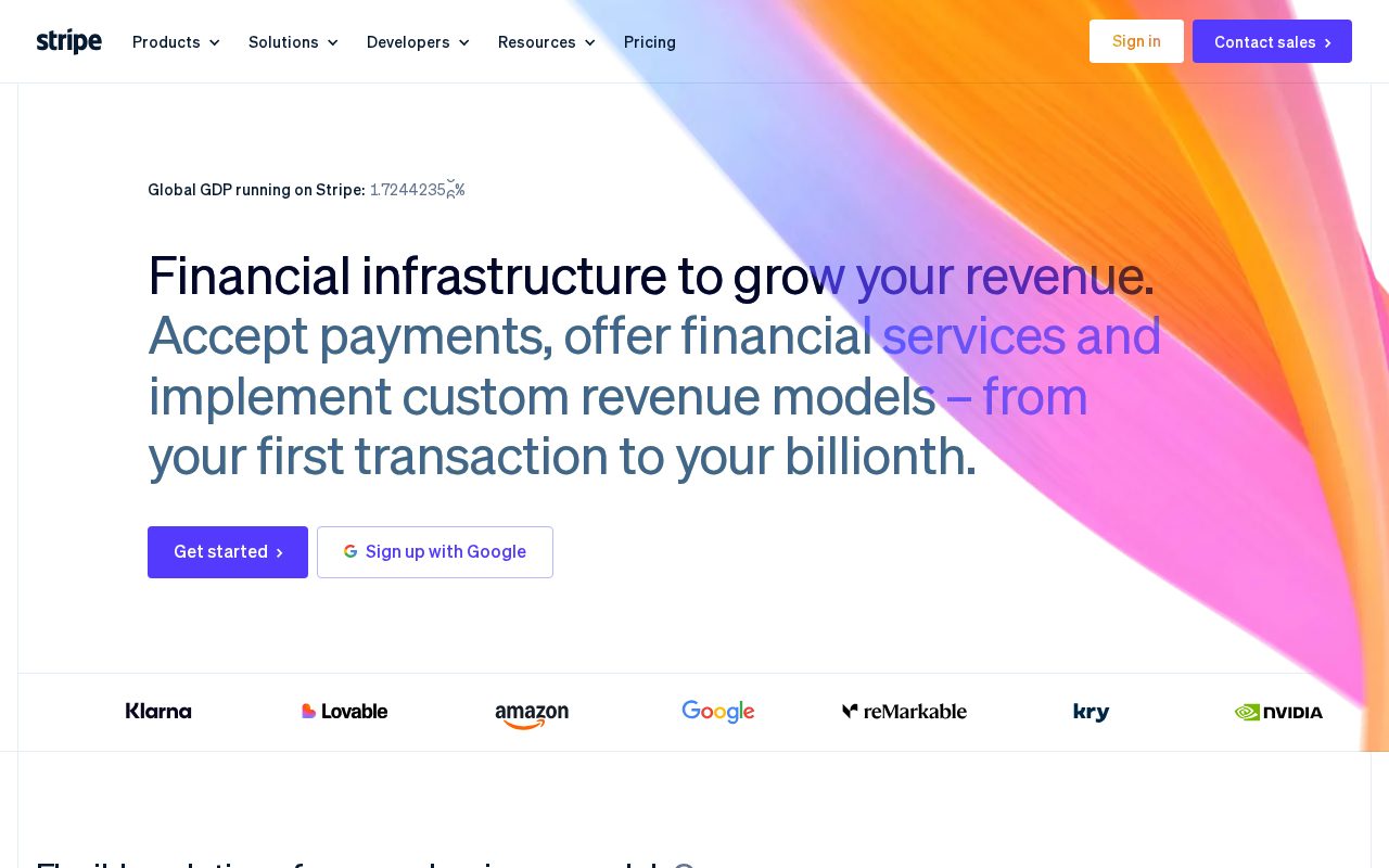 Stripe website