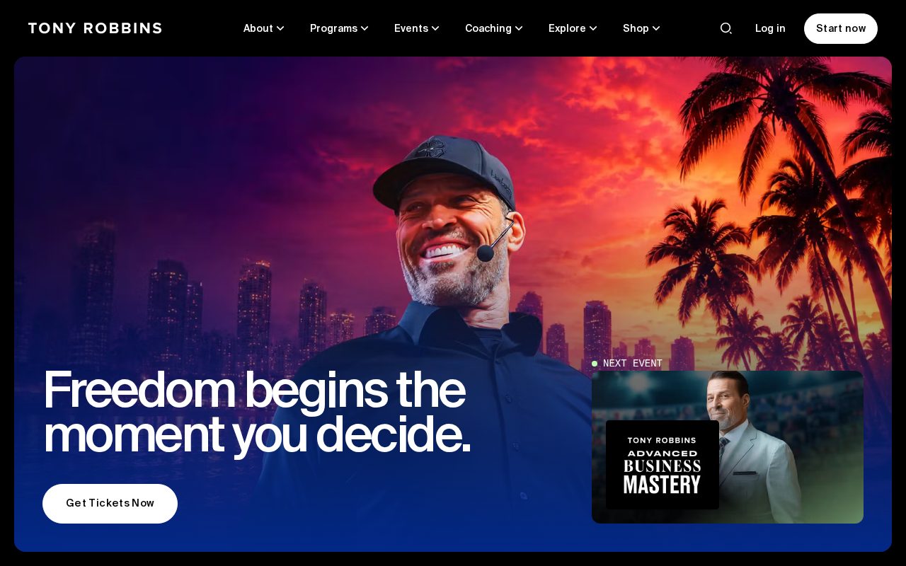 Tony Robbins website