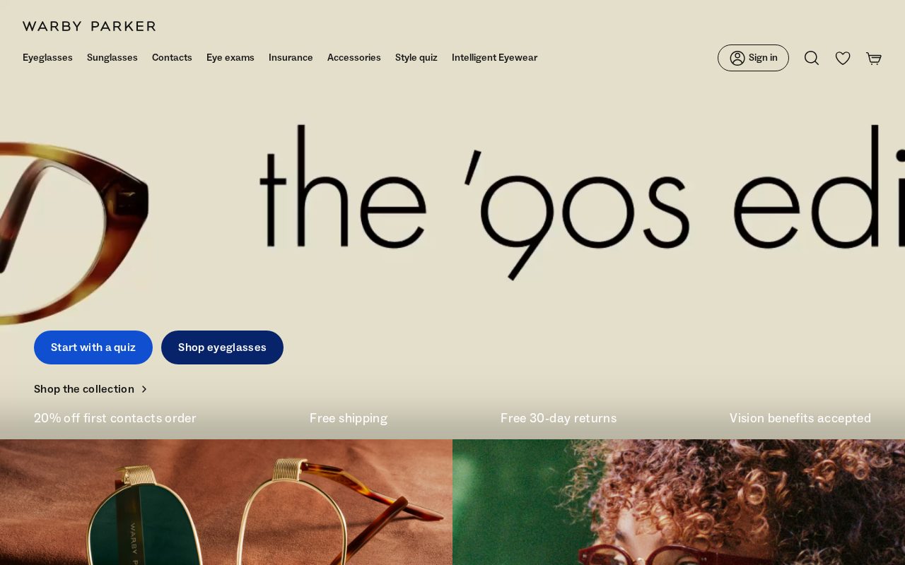 Warby Parker website