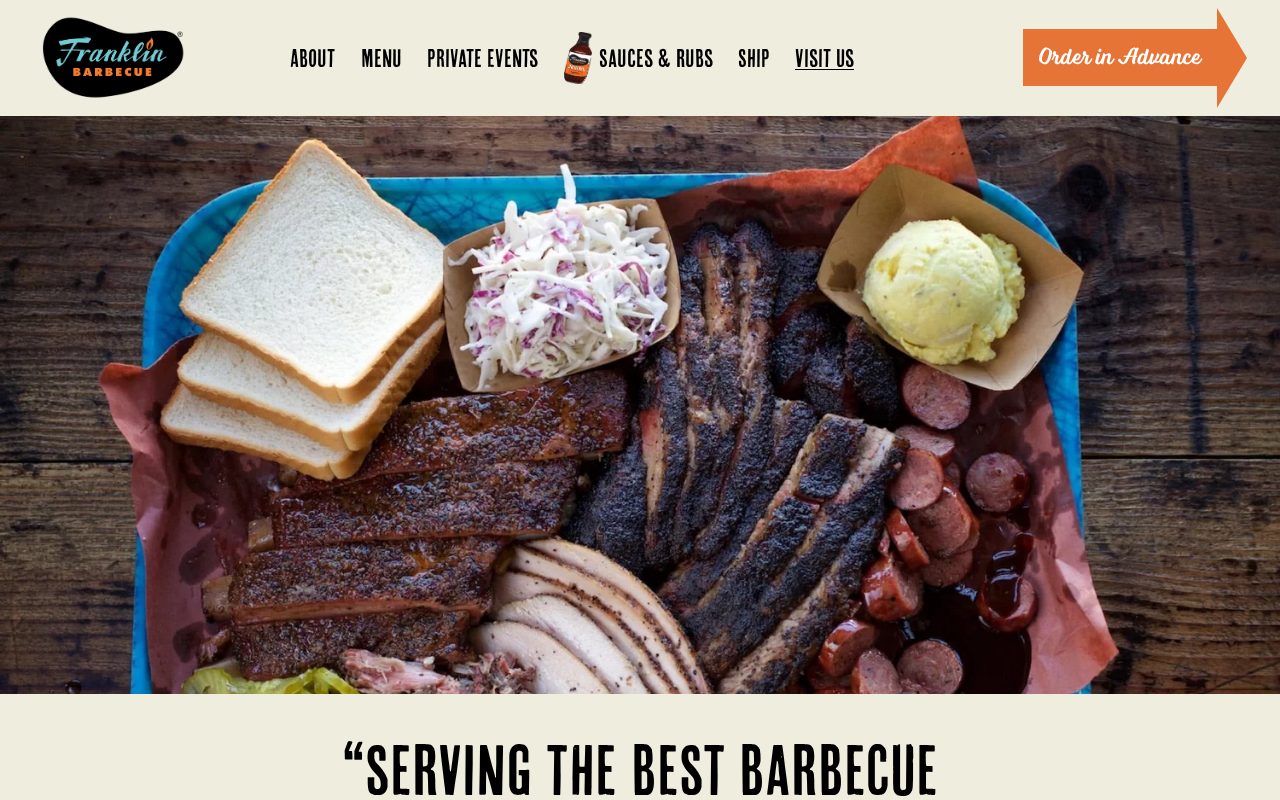 Franklin Barbecue website