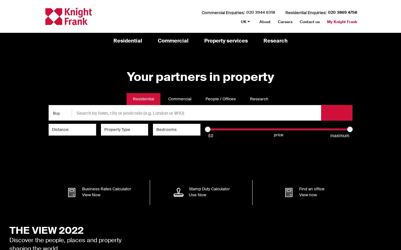 Knight Frank website