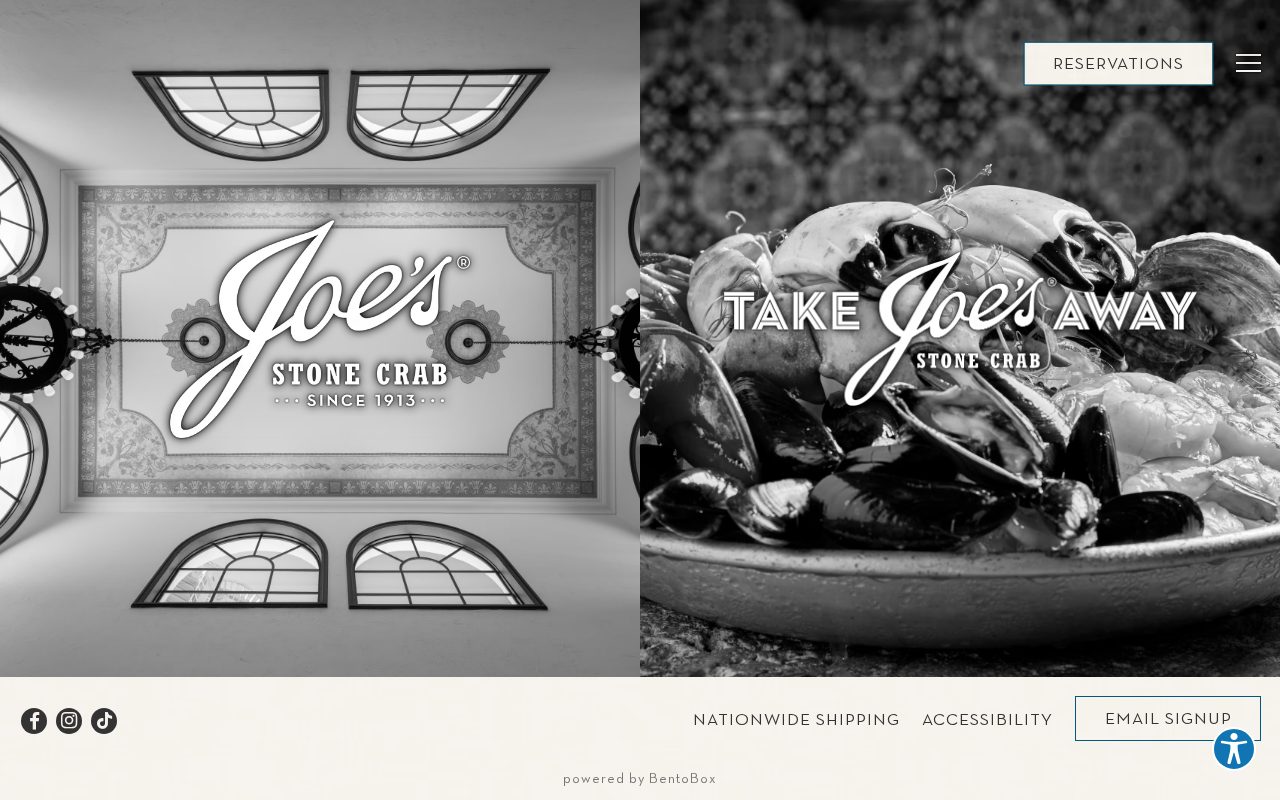 Joe's Stone Crab website