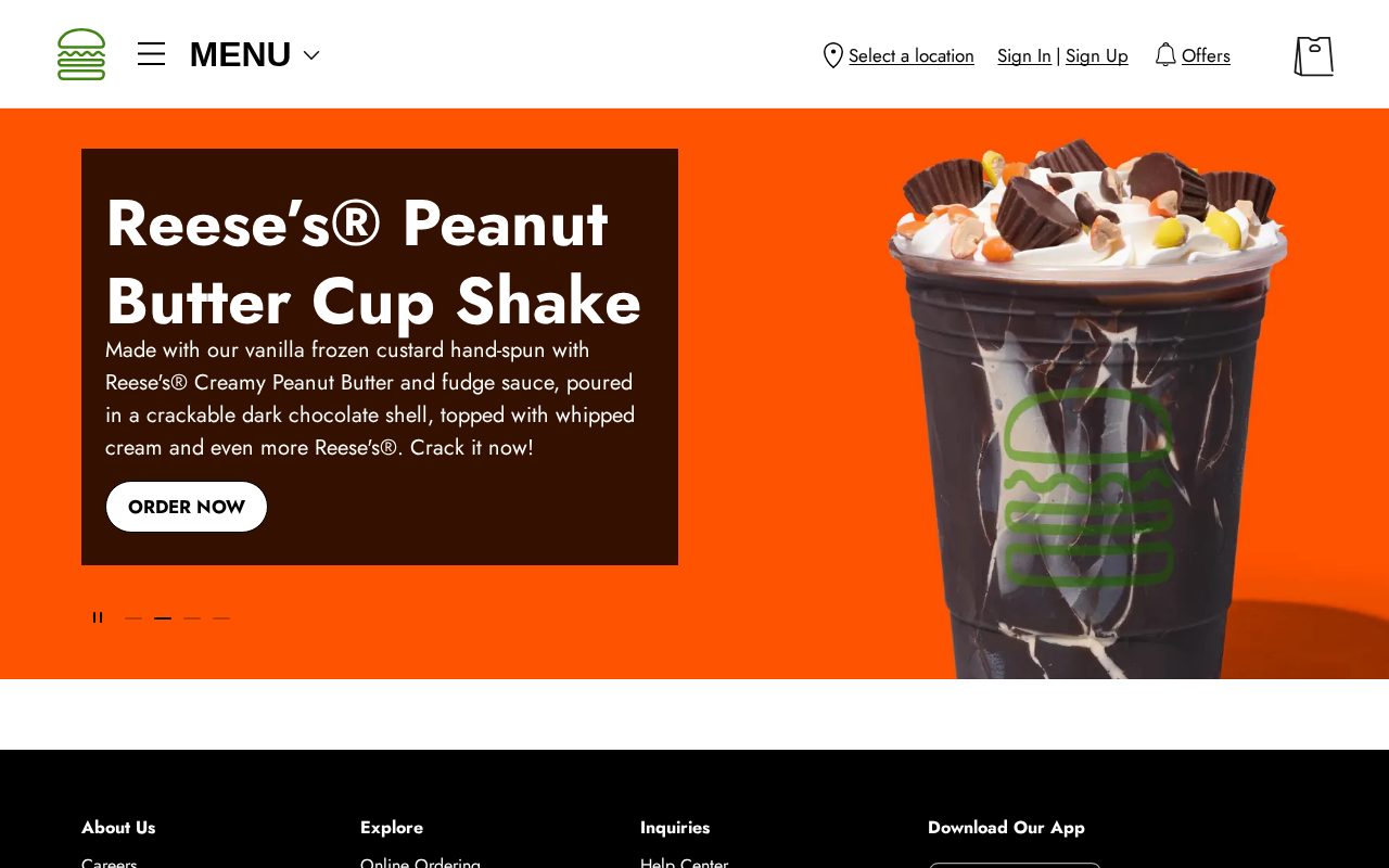 Shake Shack website