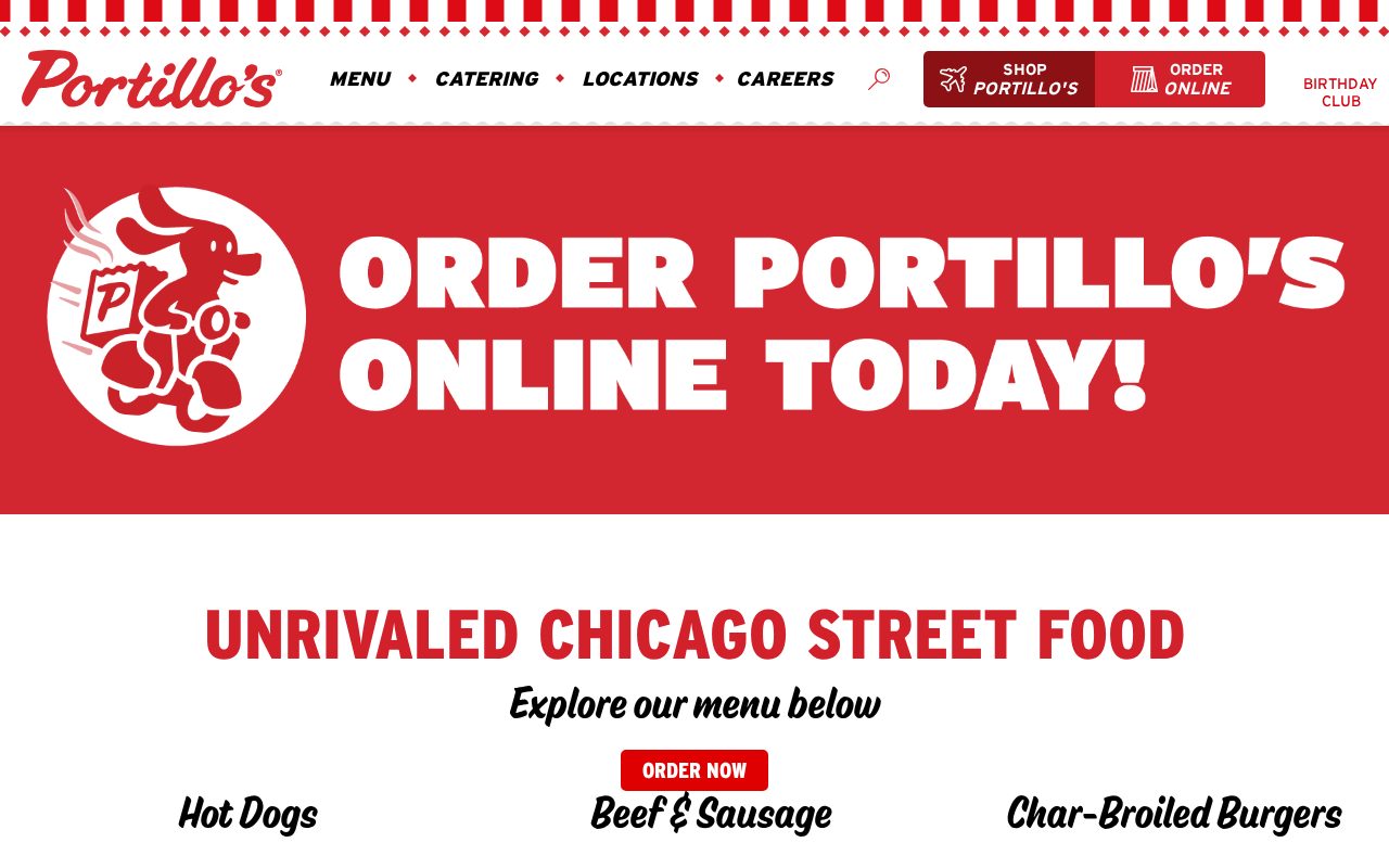 Portillo's website