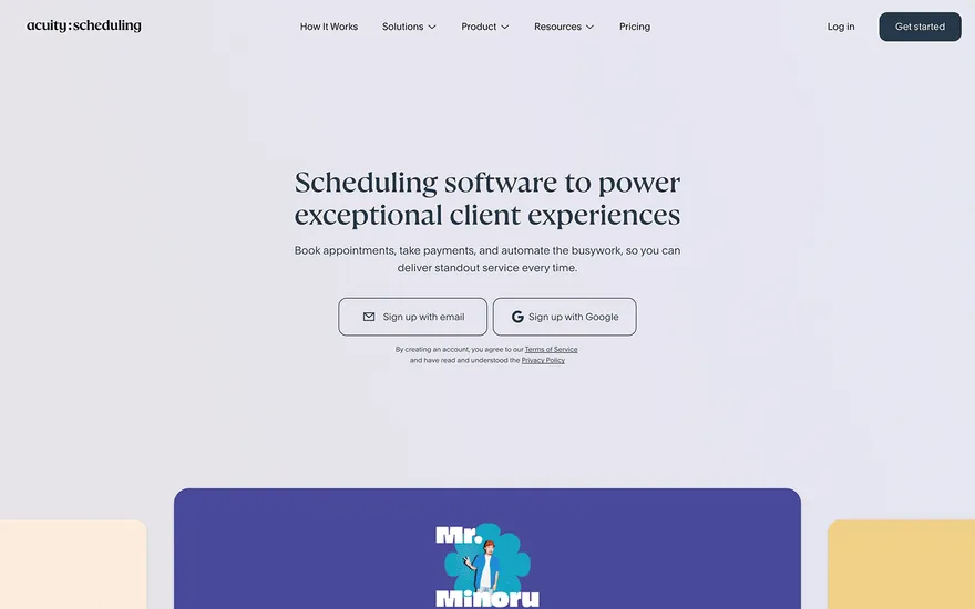 Acuity Scheduling website