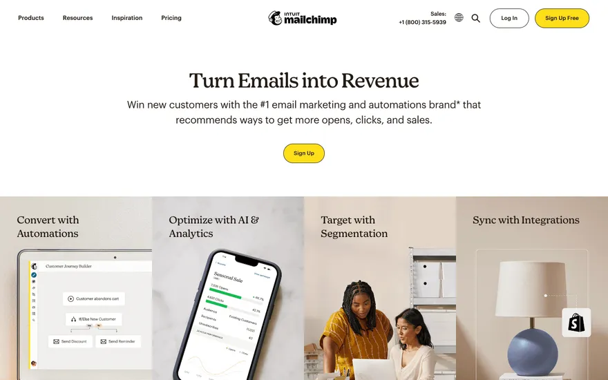 Mailchimp website