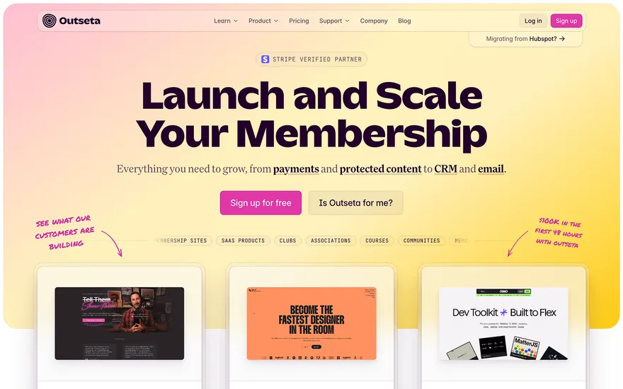 Outseta website
