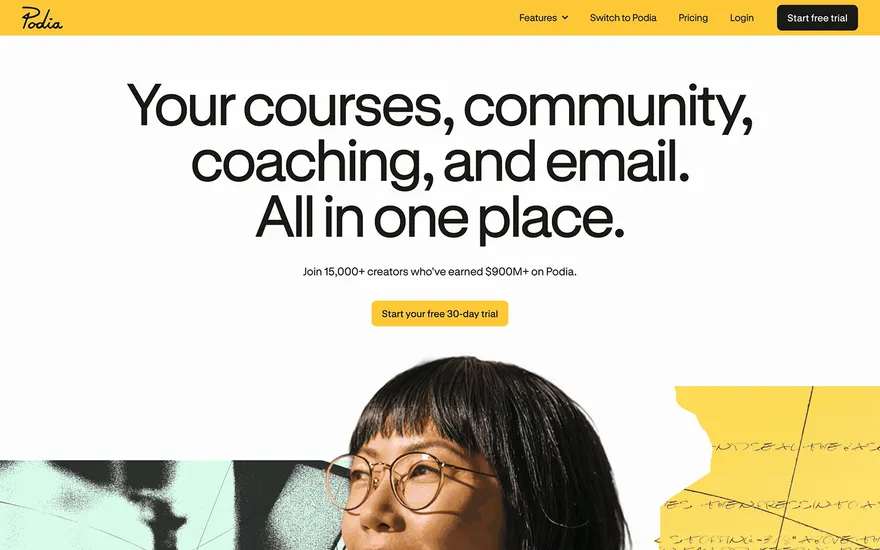 Podia website