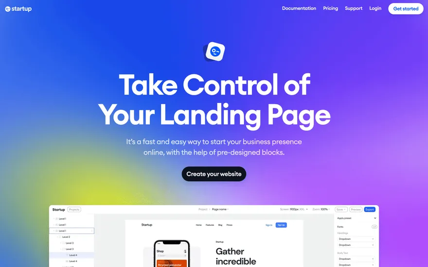 Startup website